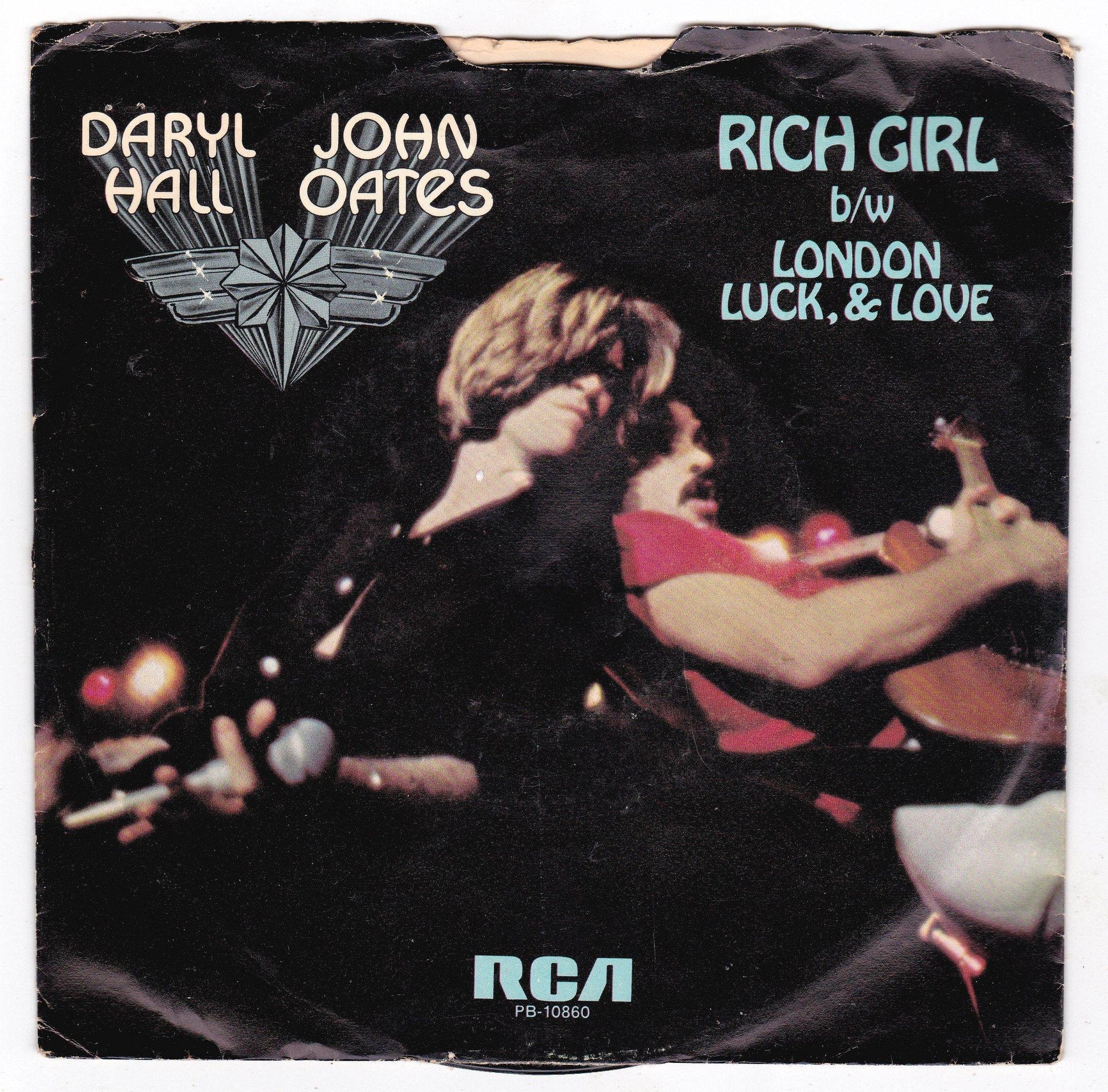 Daryl Hall & John Oates Rich Girl 7" Vinyl Single 1976 RCA PB-10860 - TulipStuff