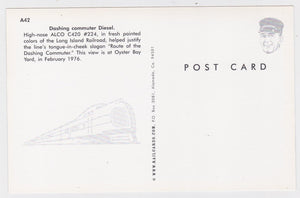 Long Island Railroad Alco C420 Commuter Train Locomotive Postcard - TulipStuff