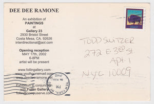 Dee Dee Ramone Art Exhibit Opening At Gallery 23 Costa Mesa 2002 - TulipStuff