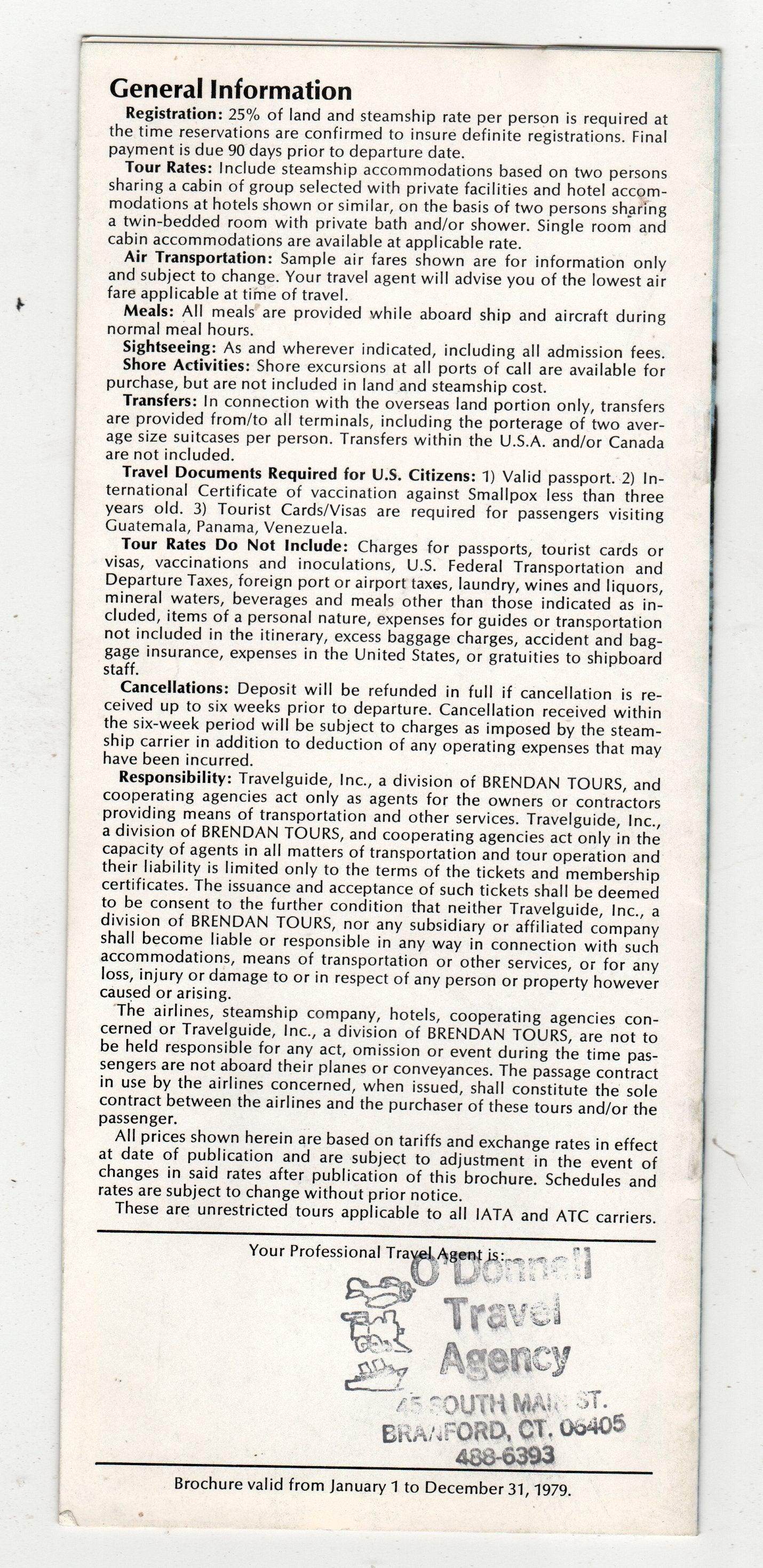 Delta Line Cruises Pan Am 1979 Air/Sea Tours Latin America Cargoliner - TulipStuff