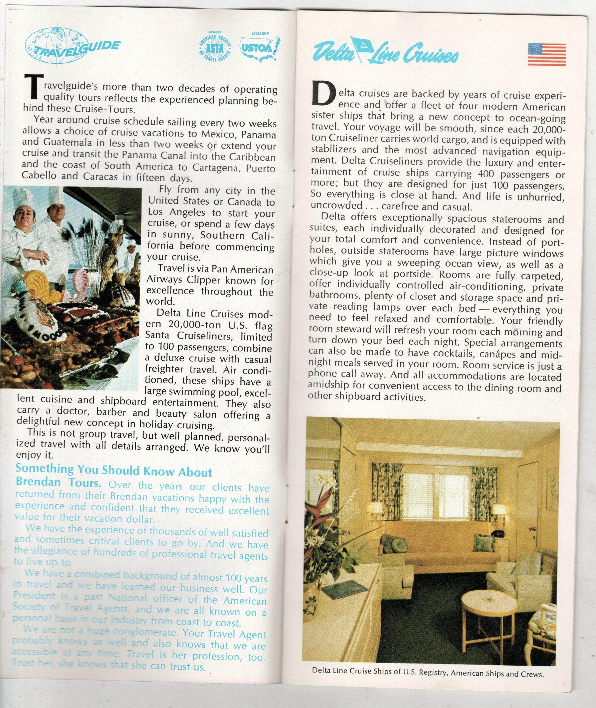 Delta Line Cruises Pan Am 1979 Air/Sea Tours Latin America Cargoliner - TulipStuff