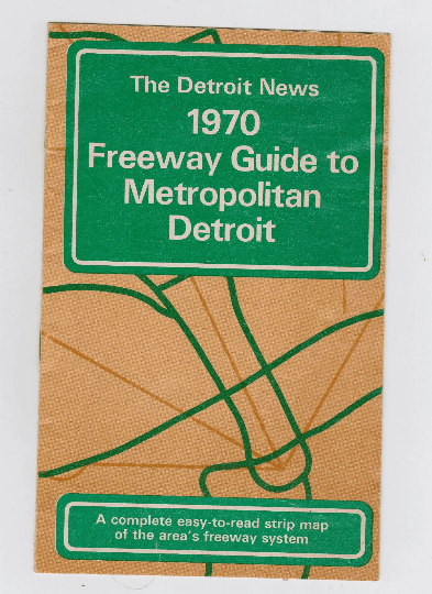 Detroit News 1970 Freeway Guide to Metropolitan Detroit Map Booklet - TulipStuff