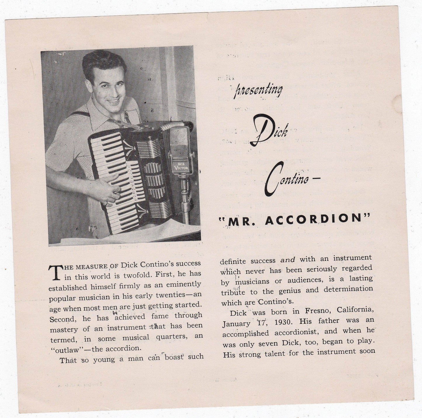 Presenting Dick Contino And His Accordion 3x7" EP Box Set 1952 - TulipStuff