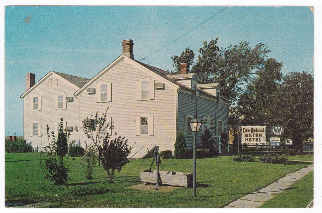 Die Heimat Motor Hotel Homestead Iowa 1960's Postcard - TulipStuff