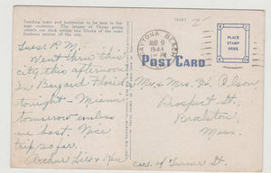 The Docks At Brunswick Georgia 1940's Linen Postcard - TulipStuff