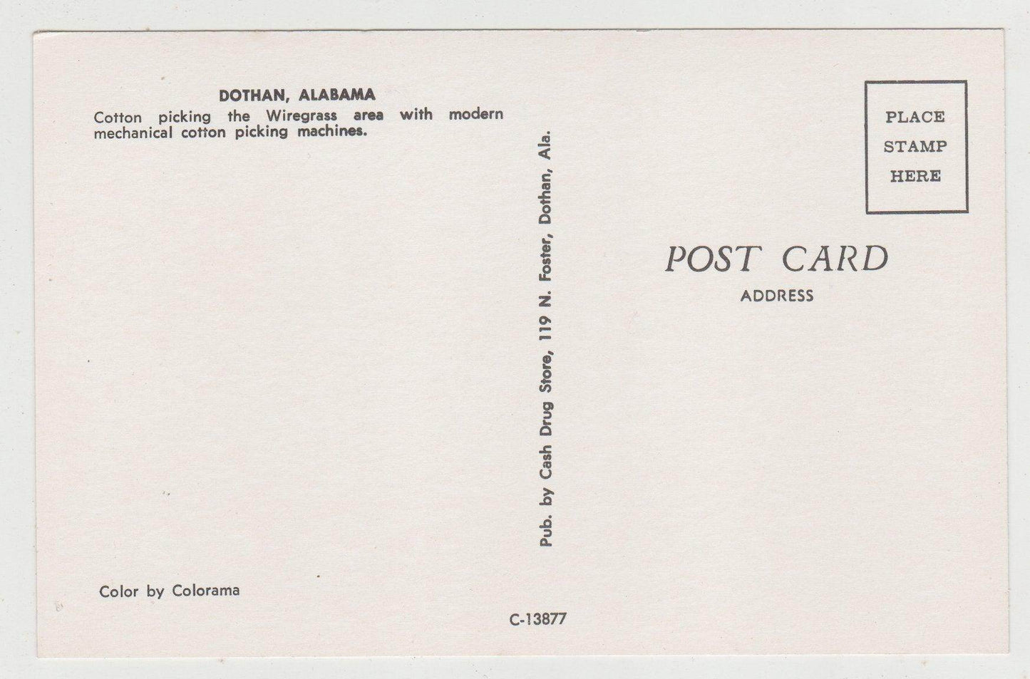 Dothan Albama Wiregrass Area Cotton Picking Machines 1960's - TulipStuff