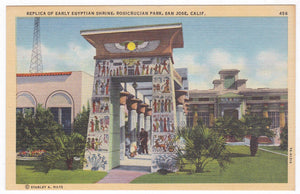 Replica of Early Egyptian Shrine Rosicrucian Park San Jose CA 1940's - TulipStuff