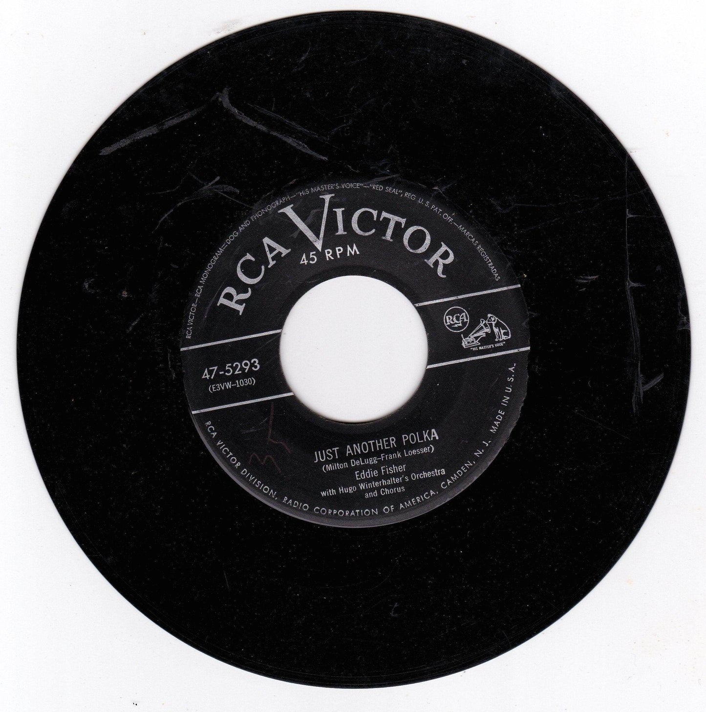 Eddie Fisher w/ Hugo Winterhaller's Orchestra Just Another Polka 7" 1953 - TulipStuff