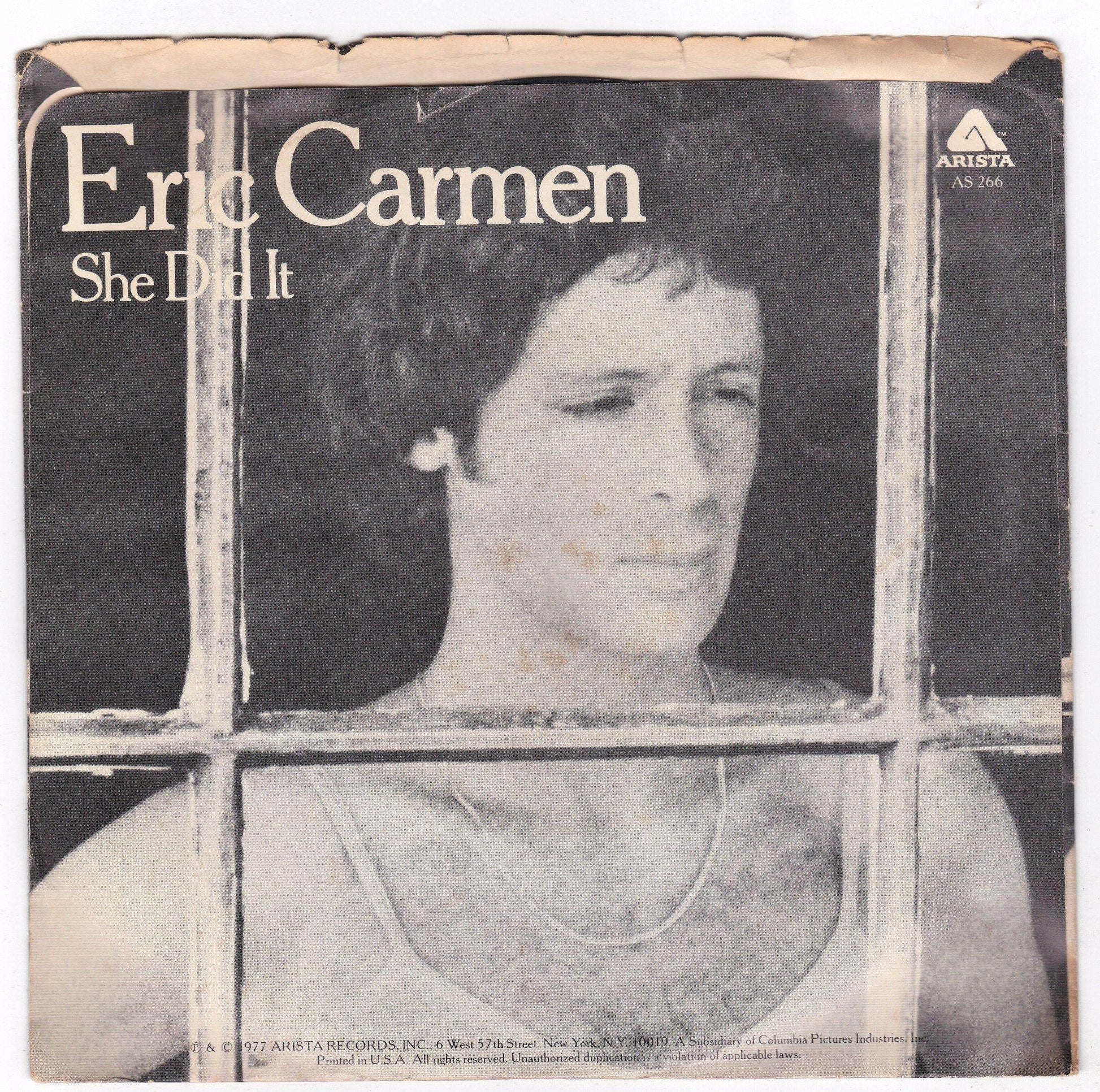Eric Carmen She Did It 7" 45rpm Vinyl Record 1977 - TulipStuff