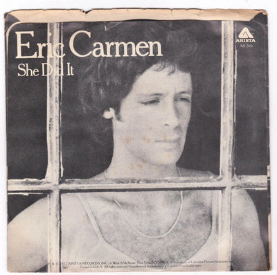 Eric Carmen She Did It 7" 45rpm Vinyl Record 1977 - TulipStuff