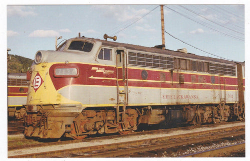 Erie Lackawanna EMD F7 Diesel Locomotive Train Postcard - TulipStuff