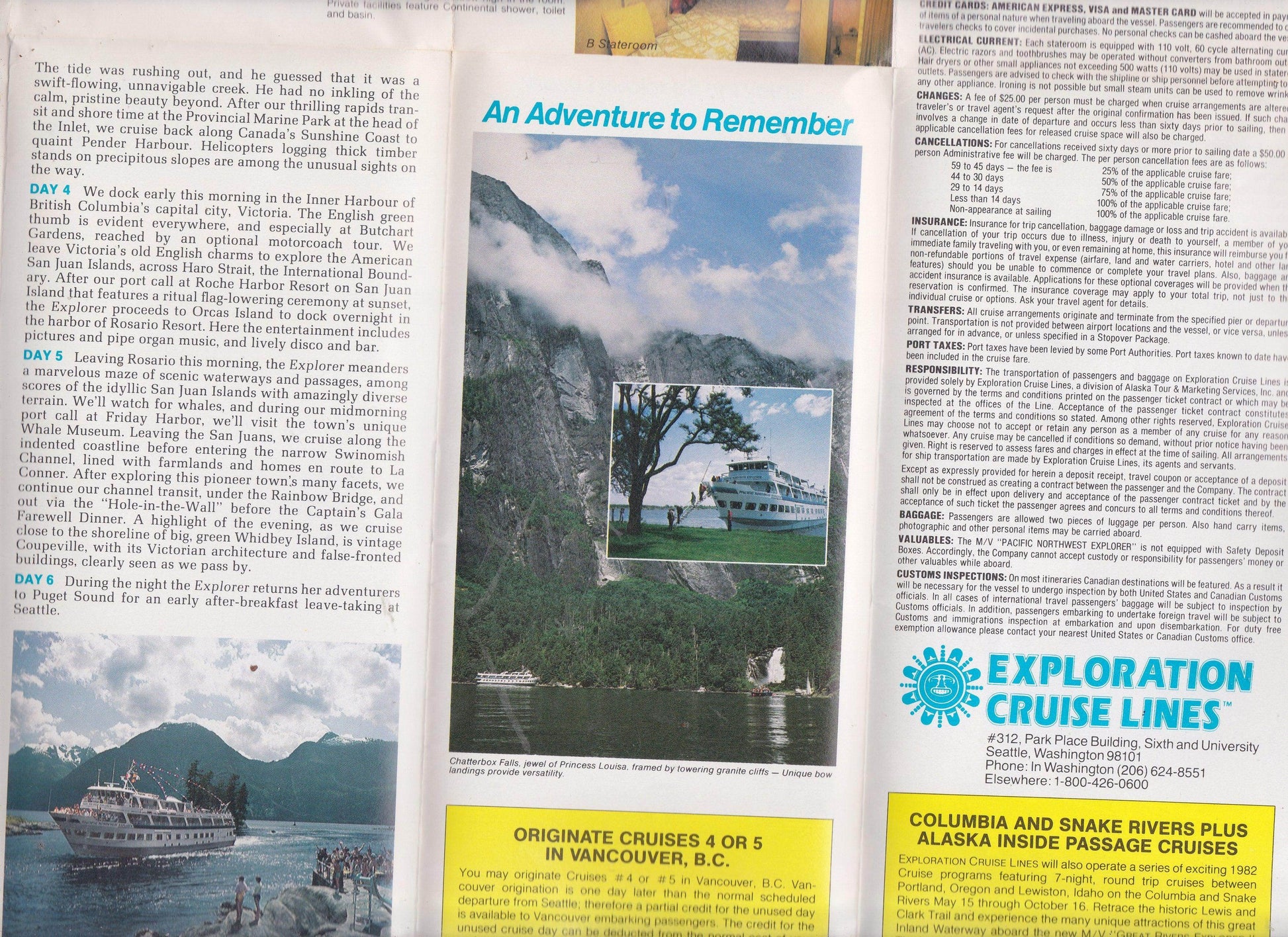 Exploration Cruise Lines mv Pacific Northwest Explorer 1982 Brochure - TulipStuff