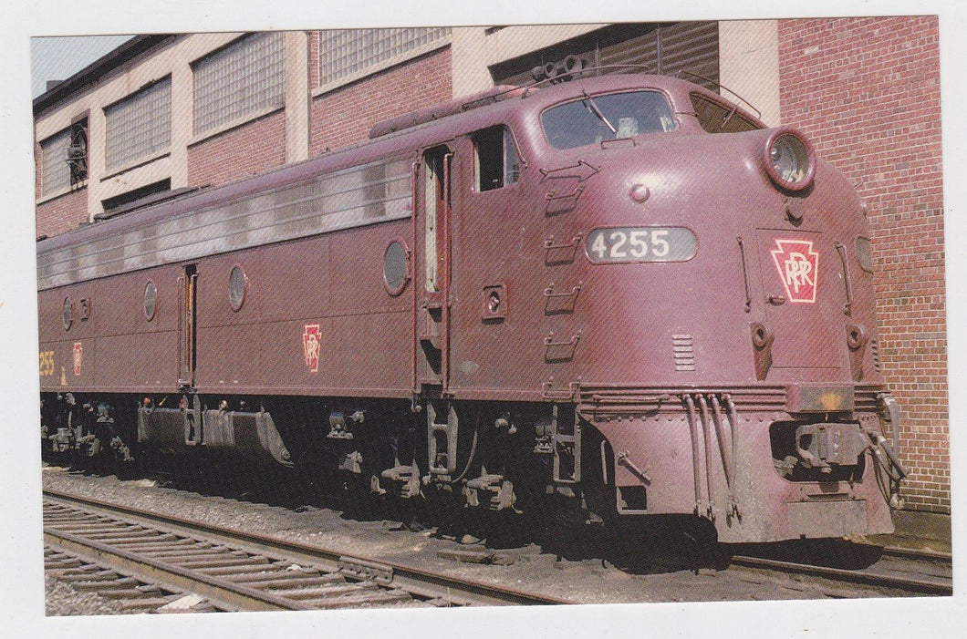 Pennsylvania Railroad Passenger Train EMD E8 Locomotive Postcard - TulipStuff