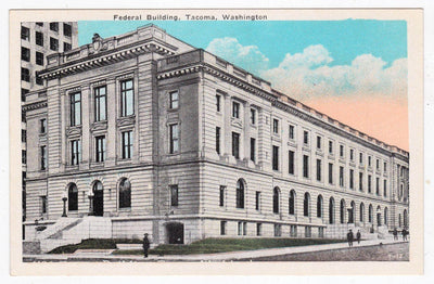 Federal Building Post Office Tacoma Washington 1920 Postcard - TulipStuff