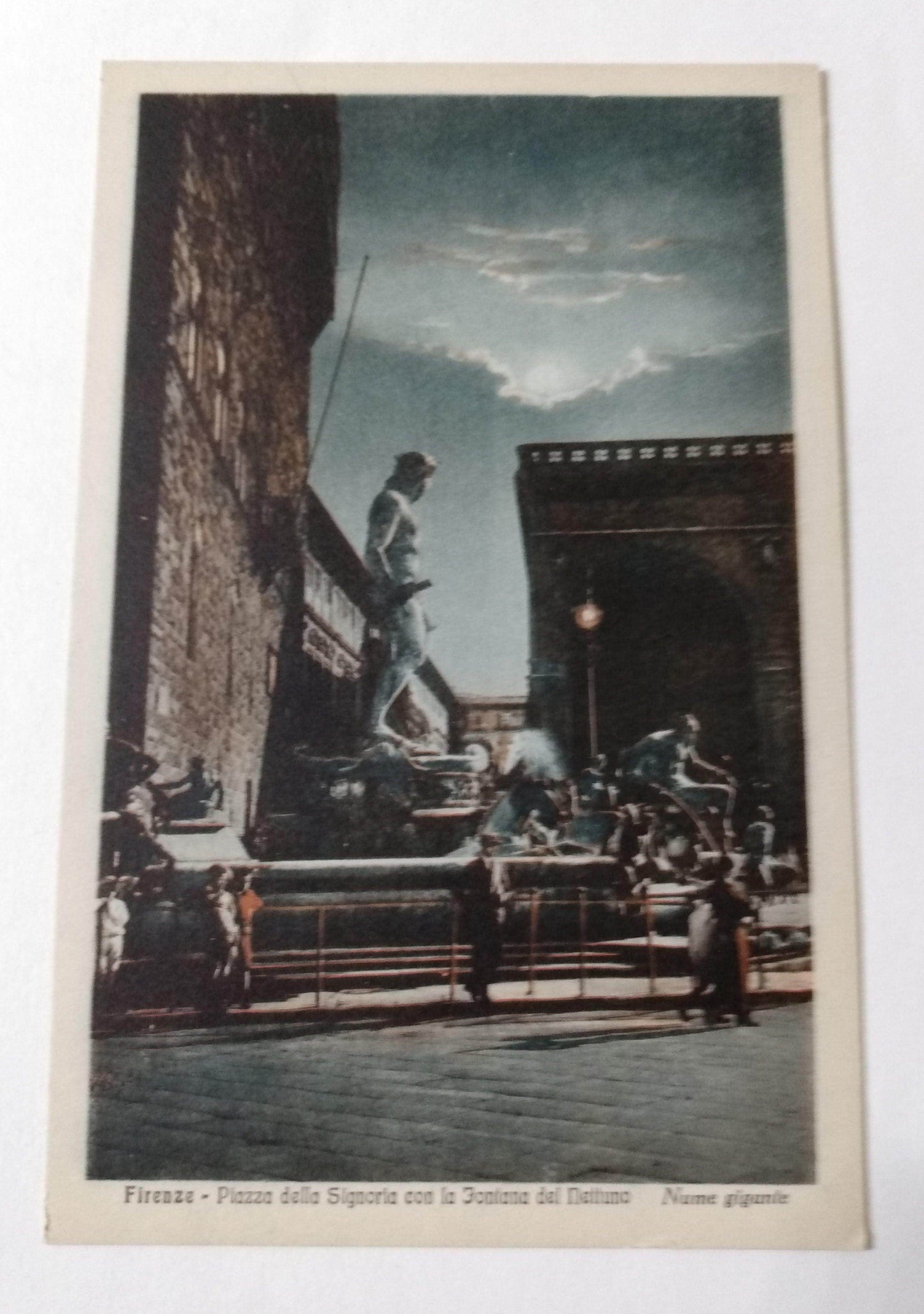 Firenze Piazza della Signoria Fontana del Nettuno Italy Neptune 1920's - TulipStuff
