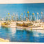 Fishing Fleet San Pedro Harbor California 1950's Postcard Boats - TulipStuff