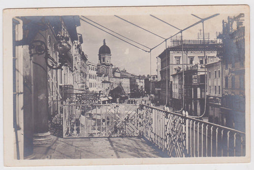Fiume Hungary Rijeka Croatia Street Scene Antique Postcard 1914 - TulipStuff