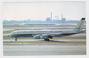Eastern Airlines Douglas DC8-21 Golden Falcon Postcard - TulipStuff