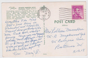 Jack Tar Francis Marion Hotel Charleston South Carolina 1965 - TulipStuff