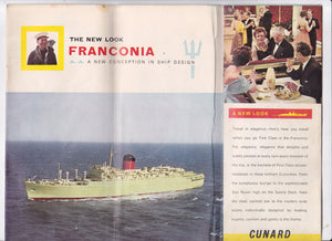 Cunard Line RMS Franconia Deck Plans First Class Accommodations 1960's - TulipStuff