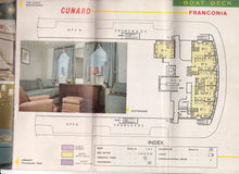 Load image into Gallery viewer, Cunard Line RMS Franconia Deck Plans First Class Accommodations 1960&#39;s - TulipStuff
