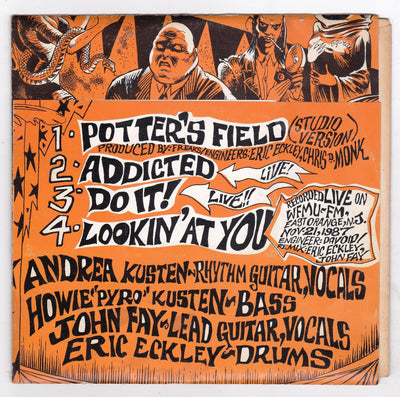 Freaks Potter's Field 7" EP Vinyl Record NYC Garage Rock 1988 - TulipStuff