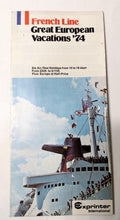 Load image into Gallery viewer, French Line ss France Great European Vacations 1974 Brochure - TulipStuff
