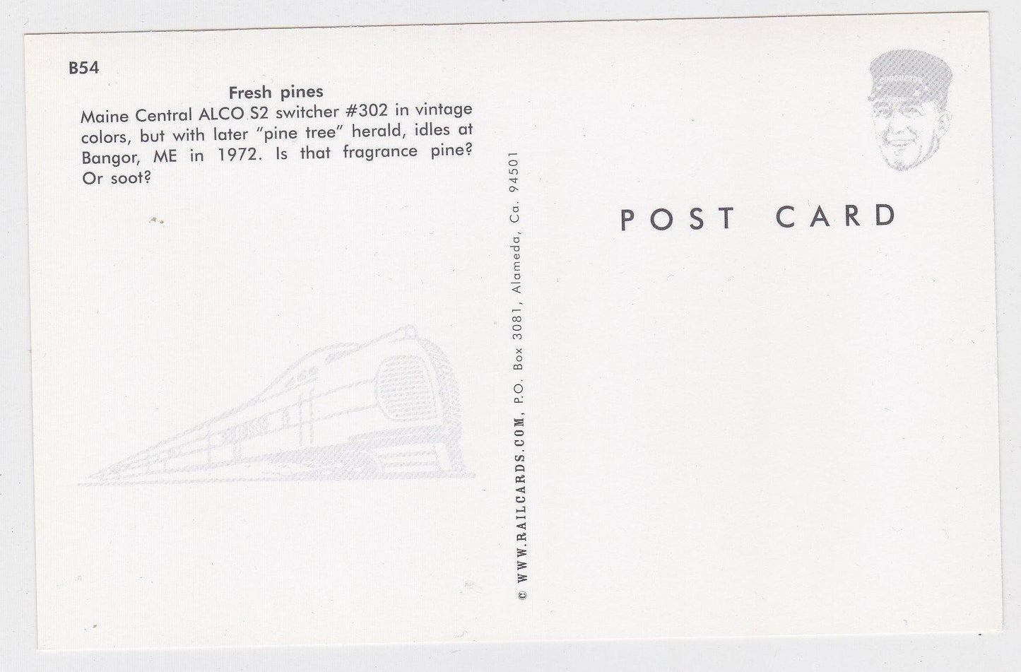 Maine Central Alco S2 Switcher Diesel Locomotive at Bangor in 1972 - TulipStuff