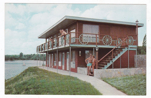 Gay El Rancho Resort Ranch Gaylord Michigan 1959 Postcard - TulipStuff