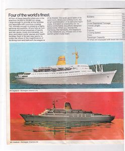 German Atlantic Line Norwegian America Line Cruise Calendar 1973-74 - TulipStuff
