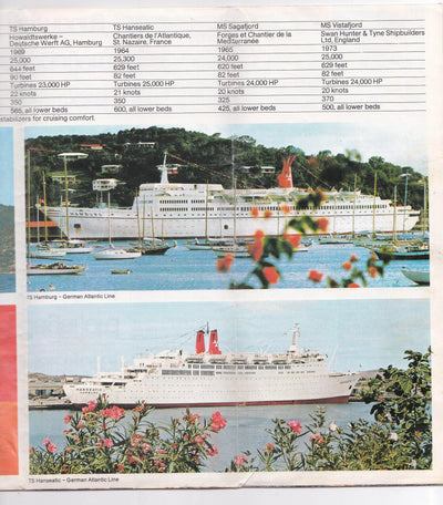 German Atlantic Line Norwegian America Line Cruise Calendar 1973-74 - TulipStuff