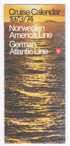 German Atlantic Line Norwegian America Line Cruise Calendar 1973-74 - TulipStuff