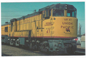 Union Pacific GE U50 U-Boat Locomotive Train  Postcard - TulipStuff