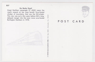 Great Northern EMD E7 Passenger Train Diesel Locomotive Postcard - TulipStuff