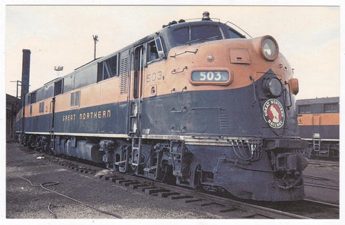 Great Northern EMD E7 Passenger Train Diesel Locomotive Postcard - TulipStuff