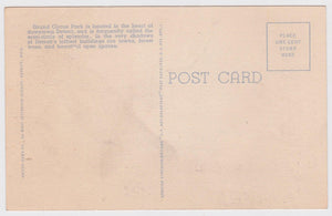 Grand Circus Park Downtown Detroit Michigan 1940's Linen Postcard - TulipStuff