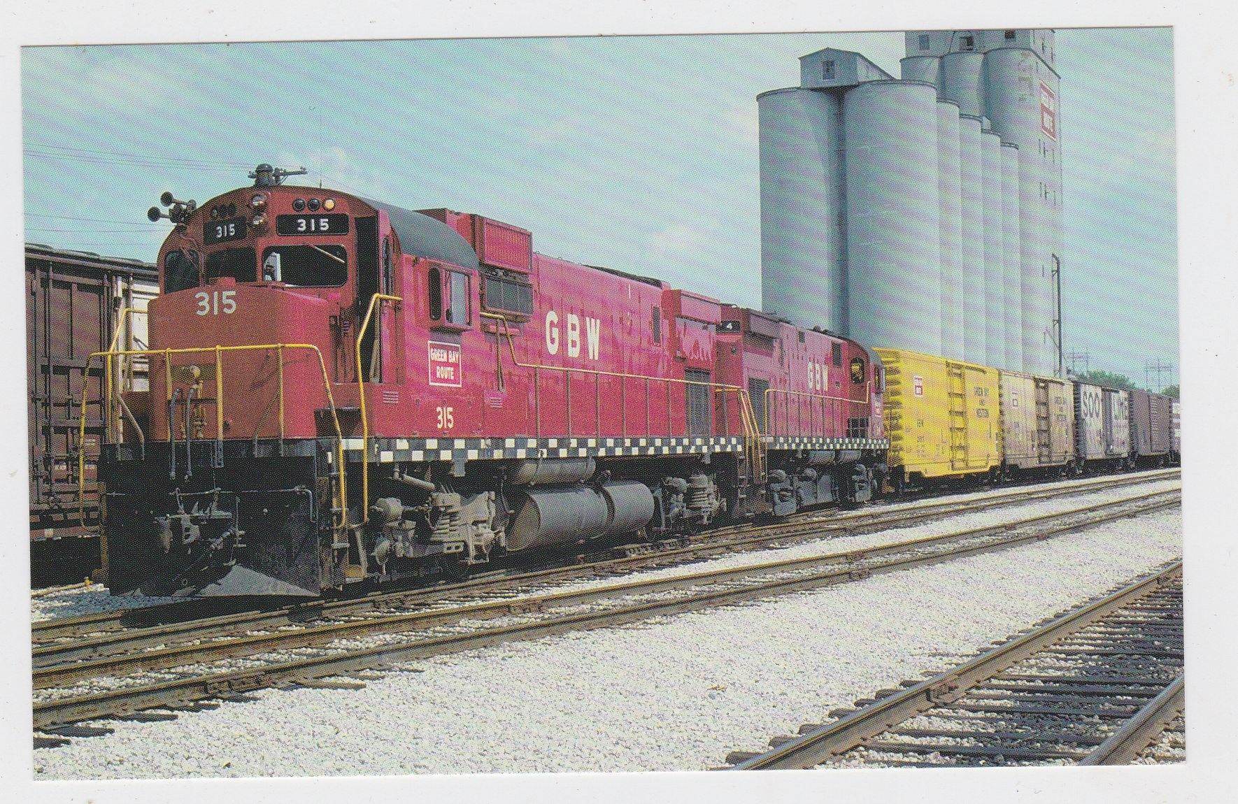 Green Bay & Western Railroad Alco C430 Locomotive Postcard - TulipStuff