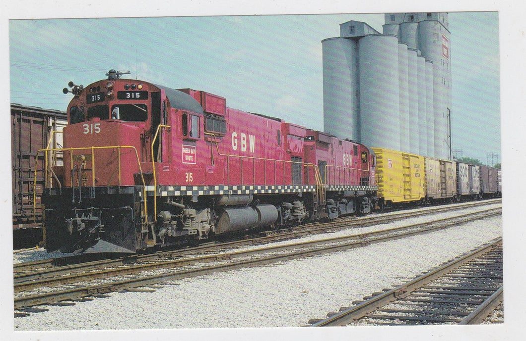 Green Bay & Western Railroad Alco C430 Locomotive Postcard - TulipStuff