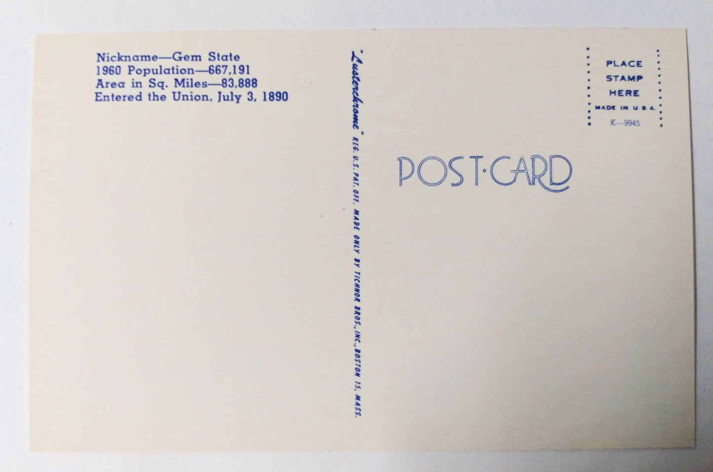 Greetings From Idaho 1960s Tourist Attractions Map Postcard - TulipStuff