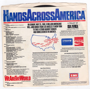 Voices of America Hands Across America b/w We Are The World 1986 - TulipStuff