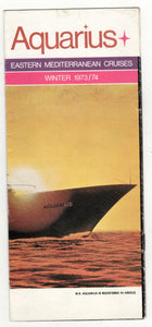 Hellenic Mediterranean Lines ms Aquarius 1973/74 Cruise Brochure - TulipStuff