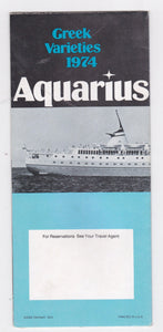 Hellenic Mediterranean Lines ms Aquarius Greek Islands Cruise Brochure - TulipStuff