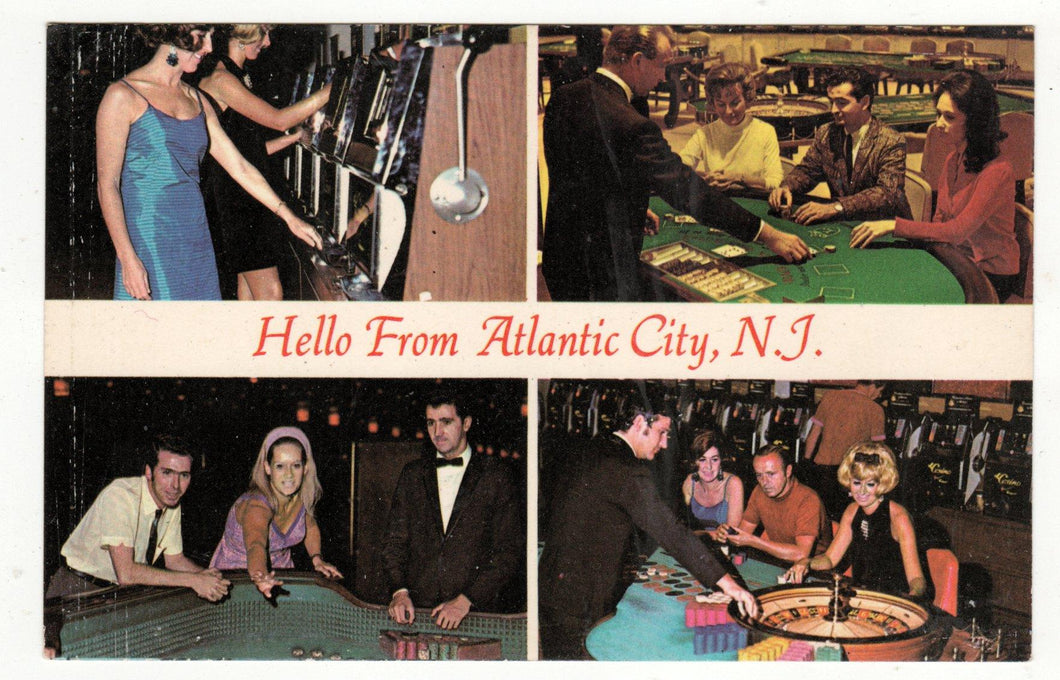 Hello From Atlantic City New Jersey Postcard 1979 - TulipStuff