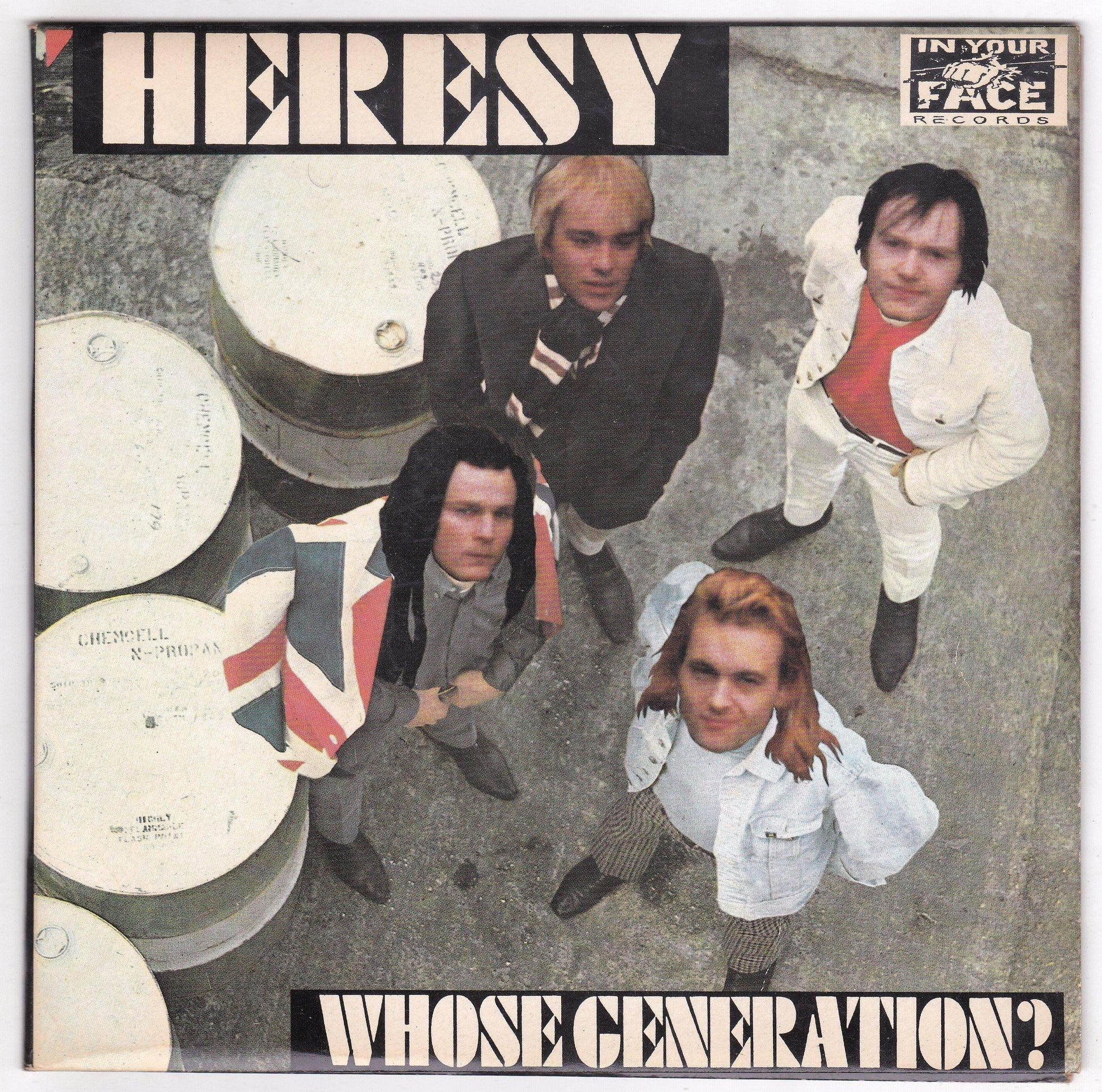 Heresy Whose Generation 7" EP Vinyl Record UK Punk Hardcore 1989 - TulipStuff