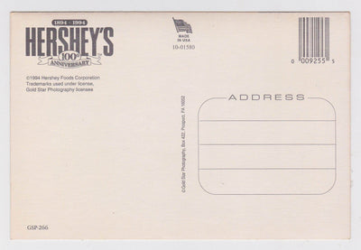 Hershey's 100th Anniversary 1894-1994 Great American Chocolate Postcard - TulipStuff