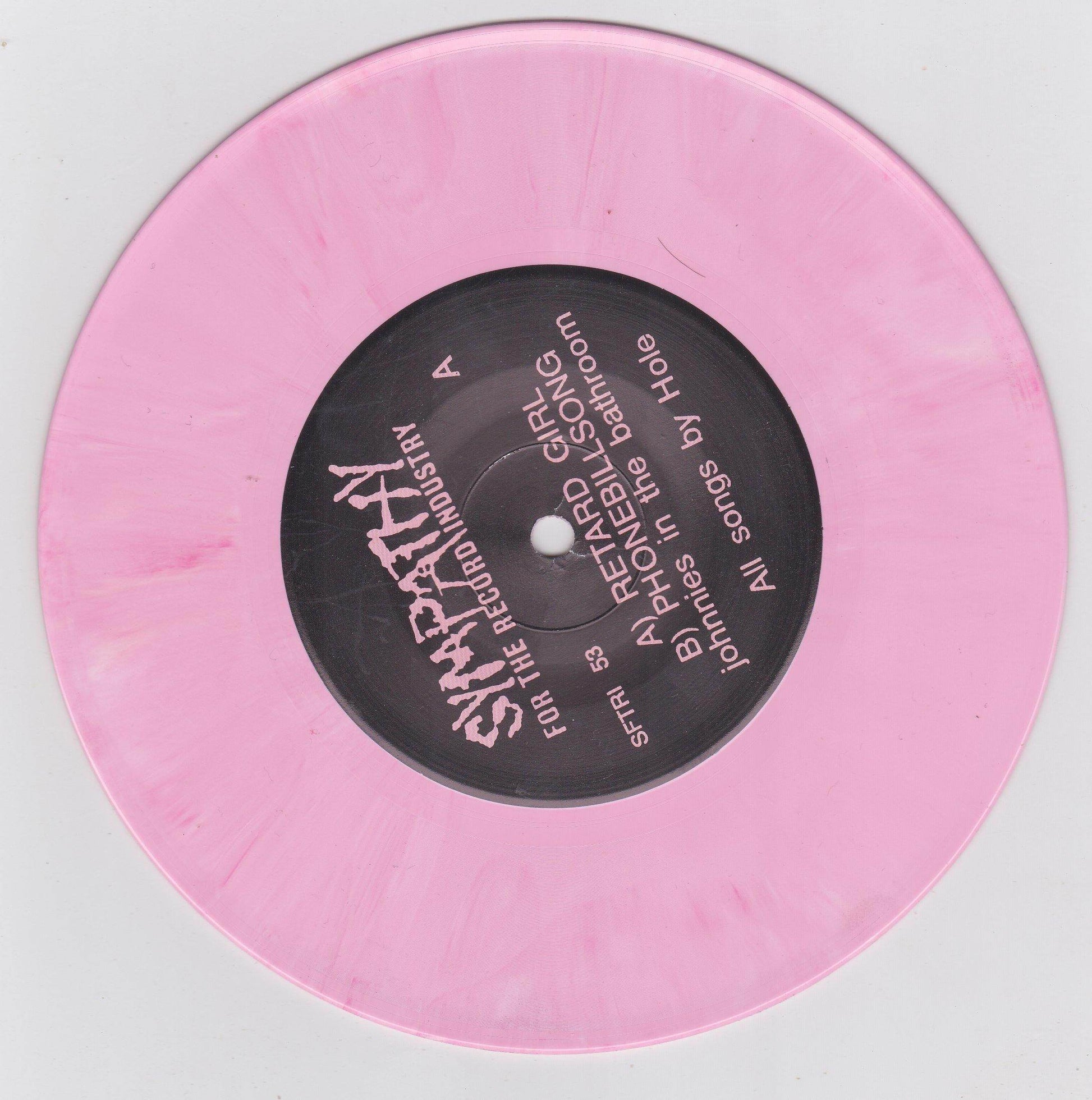 Hole Retard Girl 7" 45 RPM Vinyl Record Grunge 1990 Pink Vinyl - TulipStuff