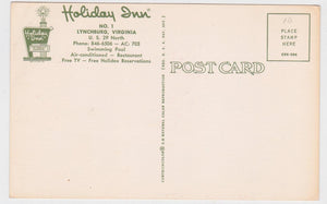Holiday Inn Lynchburg Virginia US29 North 1960's Postcard - TulipStuff