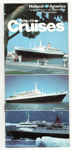 Holland America '76-77 Rotterdam Statendam Prinsendam Brochure - TulipStuff