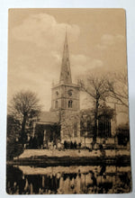 Load image into Gallery viewer, Holy Trinity Church Stratford-on-Avon England Postcard 1910&#39;s Shakespeare - TulipStuff
