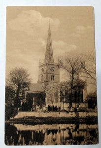 Holy Trinity Church Stratford-on-Avon England Postcard 1910's Shakespeare - TulipStuff
